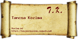 Tancsa Kozima névjegykártya